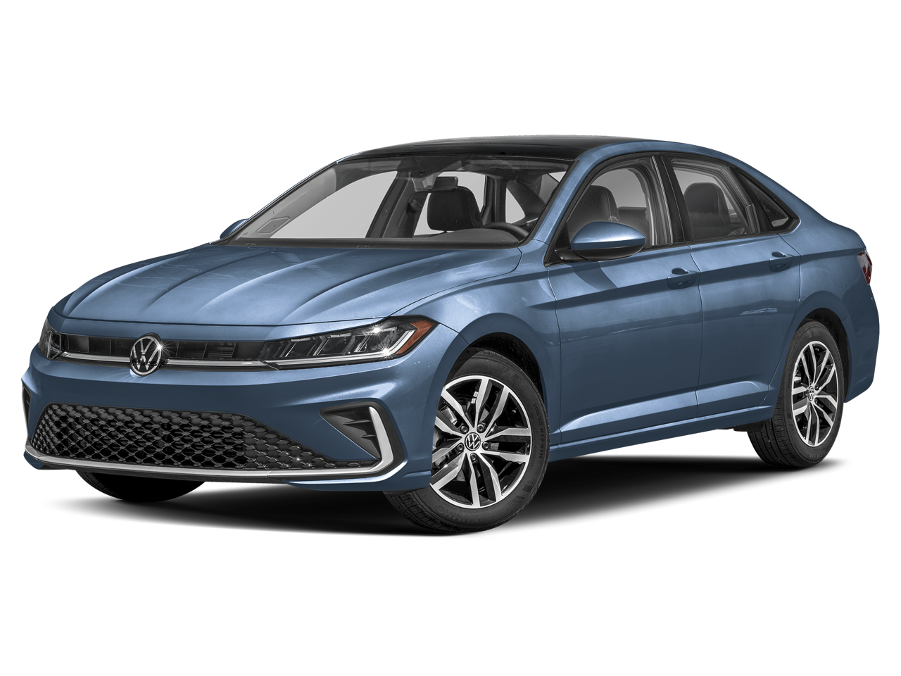 2026 Volkswagen Jetta SE FWD in Monterey Blue Pearl — front three-quarter view
