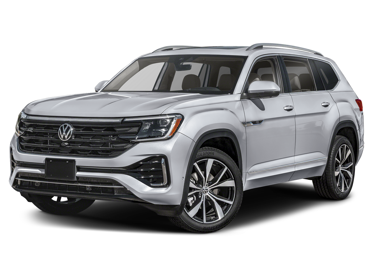 2026 Volkswagen Atlas 2.0T SEL Premium R-Line 4MOTION in Silver Mist Metallic — front three-quarter view