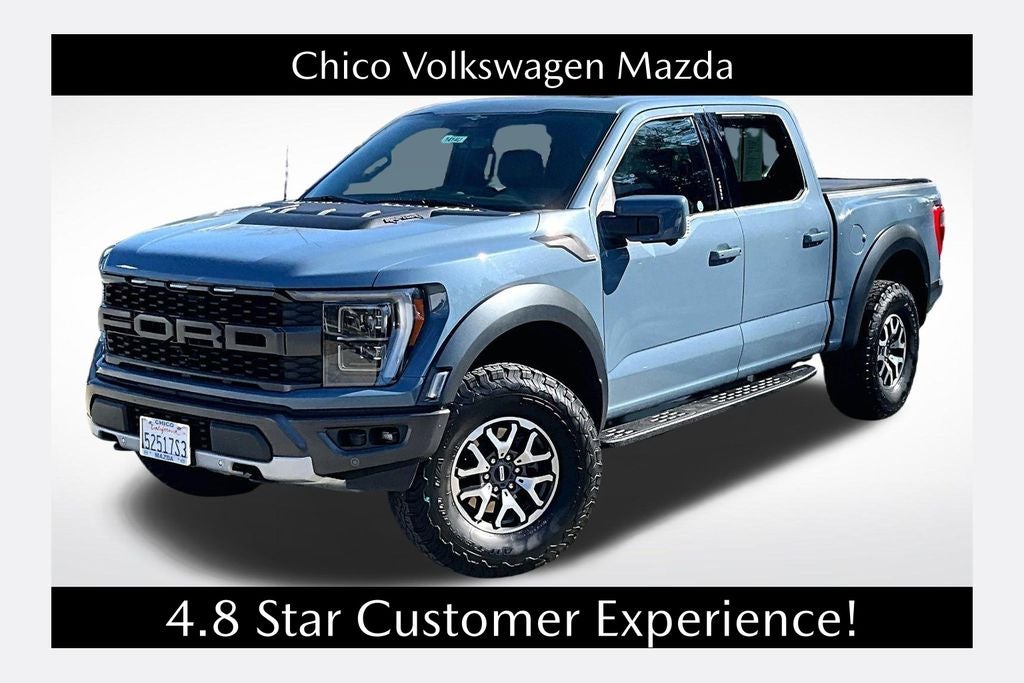 2023 Ford F-150 Raptor in Gray — front three-quarter view