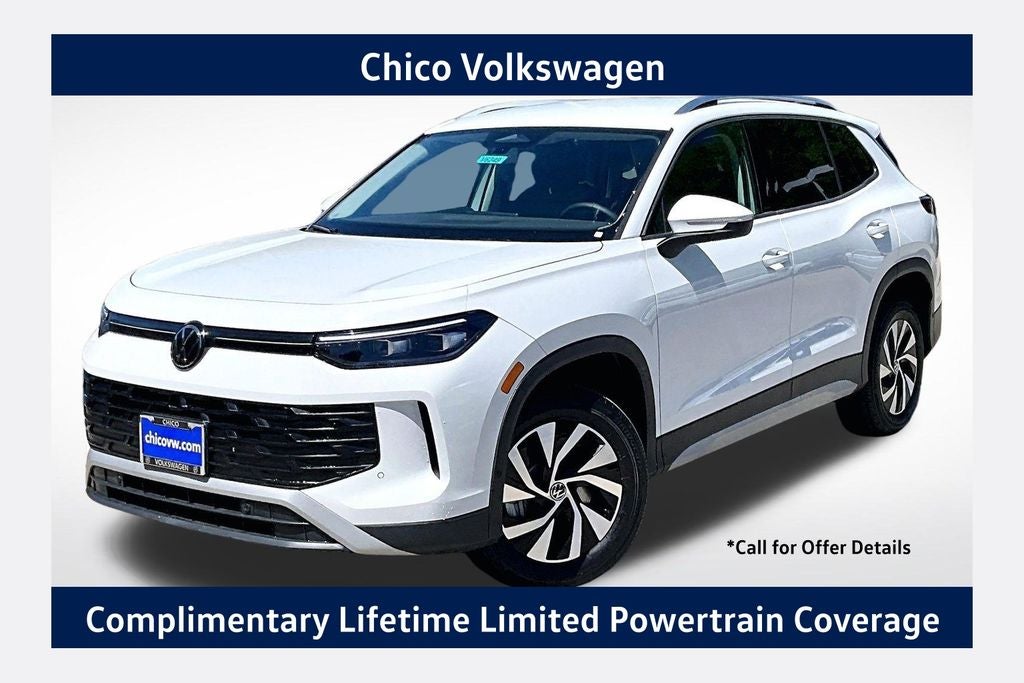 2026 Volkswagen Tiguan 2.0T S in Pure White — front three-quarter view