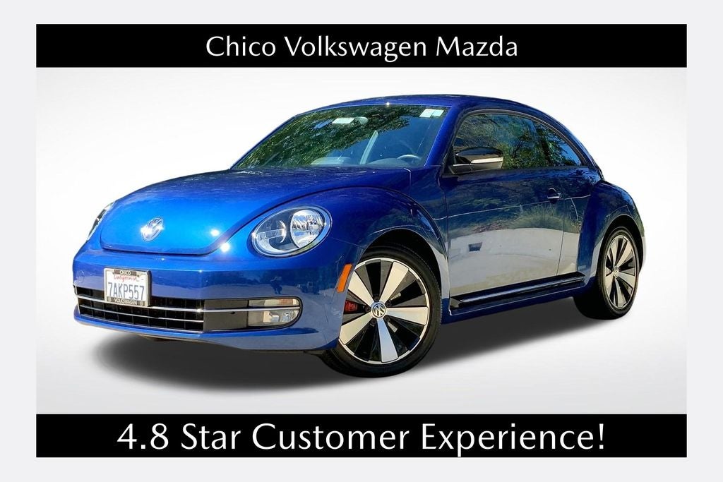 2013 Volkswagen Beetle 2.0 TSi in Blue — front three-quarter view